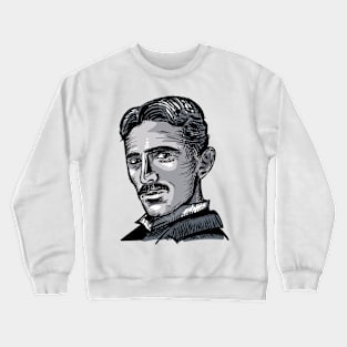 Nikola Tesla Portrait Crewneck Sweatshirt